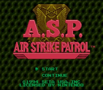 A.S.P. - Air Strike Patrol (USA) screen shot title